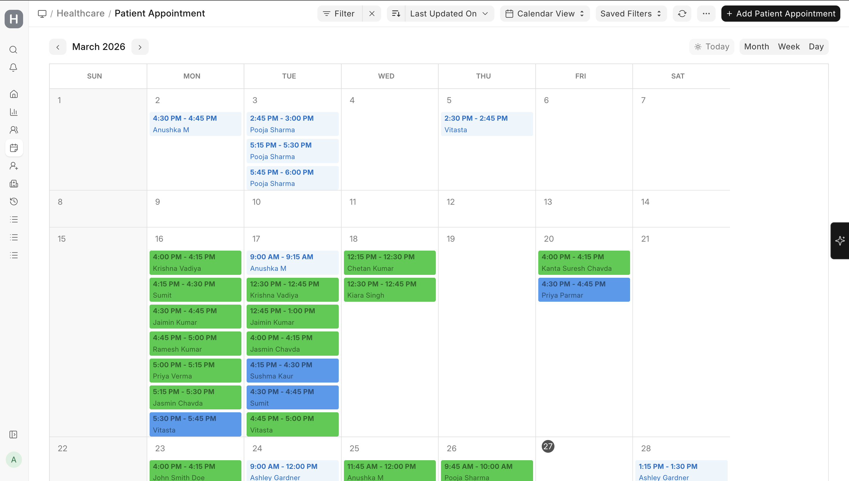Calendar View