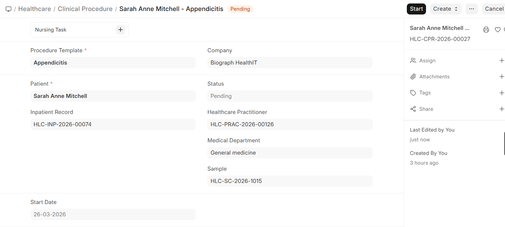 Clinical Procedure