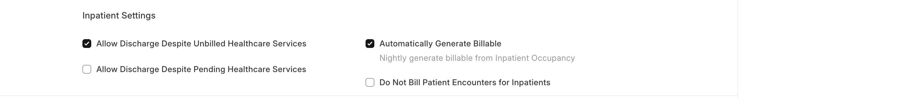 Inpatient Settings